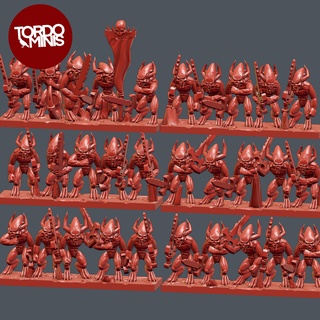 skull demons demonic infantry 10mm strips Game demon warmaster revolution tordominis 3d print model - Mito3D