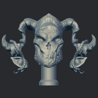 skull devil mask free 3d print model - Mito3D