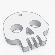 cráneo pendientes joyería joya humano cabeza regalo Moda mujer 3d print model - Mito3D