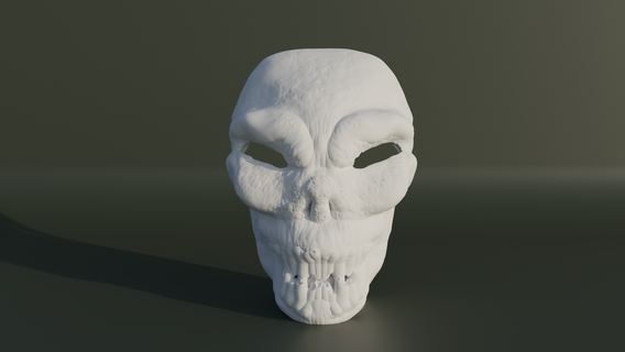 crâne visage masque mort tête cosplay 3d impression modèle casque anatomie OS squelette personnage sang scifi morte Halloween effrayant Humain horreur 3d print model - Mito3D