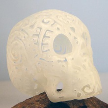 crânio padrão bem a arte balcão de brinquedos 3d print model - Mito3D