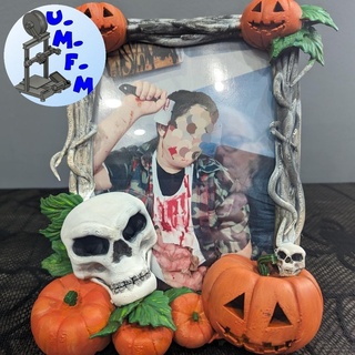 crâne Cadre Halloween Accueil maison décoration os croisés fête enfant bonbons 3d print model - Mito3D