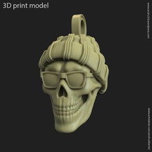 crânio gangster vol1 pendant jewelry motorcycle protection bike face human head halloween skeleton winter cap rider organic clothing guy goggles glasses mafia goon silver biker 3d print model - Mito3D