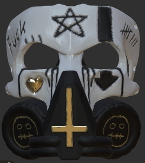 skull gasmask mask 3dprint fun skull halloween  3d print model - Mito3D