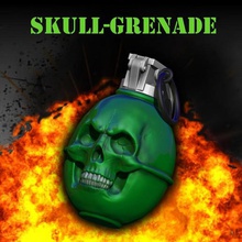 skull grenade art pomegranate army soldier gun armor ammo 3d print model - Mito3D