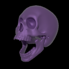 skull hanging planter 3d print model - Mito3D