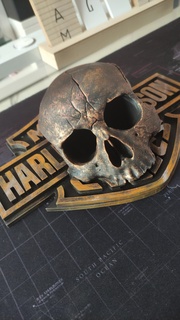 cráneo Harley Davidson v2 logo edbo motociclista deco 3d print model - Mito3D