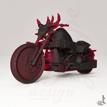cranio Harley arte yiixpe sla fallimento ender arredamento scultura giocattolo decorazione statua bicicletta motociclo motociclista 3d print model - Mito3D