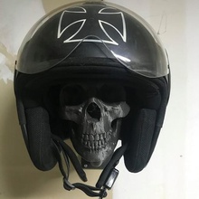 skull helmet support gadget harley davidson bikers skulll bike fun head wall motorcycle 3d print model - Mito3D