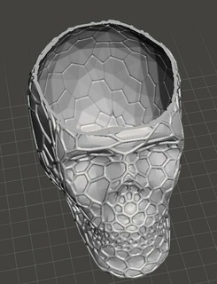 crâne creux voronoi calavera cabeza mer cr néo OS tête 3d print model - Mito3D
