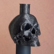 cráneo narguile boquilla shisha cachimba boca extrusor bong 3d print model - Mito3D