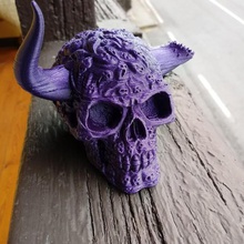 skull horns art ghosts broken horn 3d print model - Mito3D