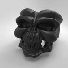 skull horns ring gothic male man 3d print model - Mito3D