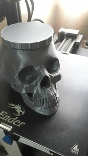 cráneo tarro matraz casa yerbera tapa Moda Víspera Santos 3d print model - Mito3D