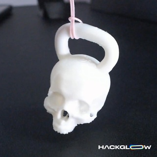 skull kettlebell keychain key 3d print model - Mito3D