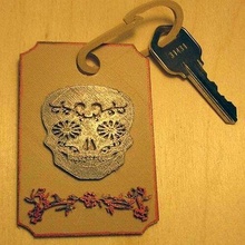 skull key chain fashion keychain keychains 3d print model - Mito3D