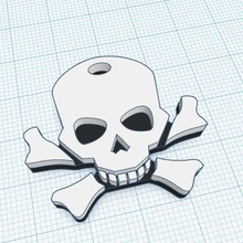 skull key ring 3d print model - Mito3D