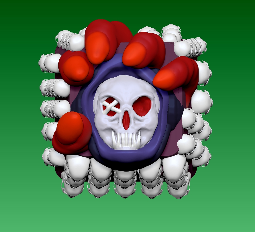 crâne keycap main mort jouet Halloween décoration 3D print model - Mito3D