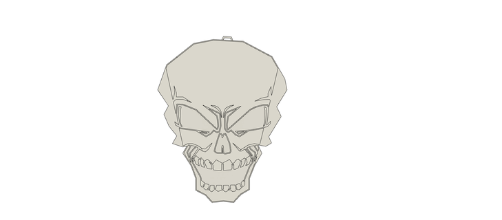 skull keychain art sport key fashion toy death's head 3d print model - Mito3D