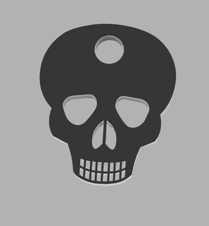 crâne porte clés morte effrayant squelette Halloween 3d print model - Mito3D