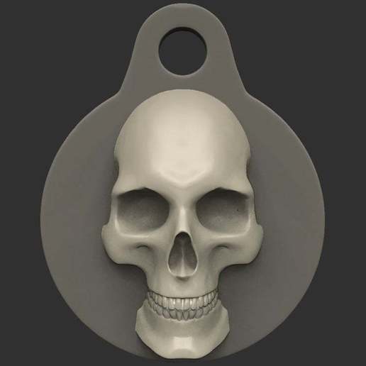 skull keychain jewelry keychains tool key anatomy 3D print model - Mito3D