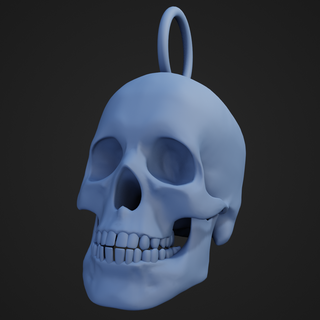 skull keychain head bones skeleton zombie horror holloween funny cartoon jewelry scary 3d print model - Mito3D