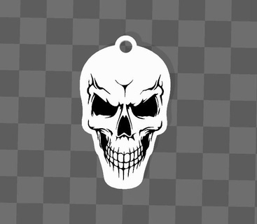 skull keychain Jewelry cranium terror death skeleton 3d print model - Mito3D