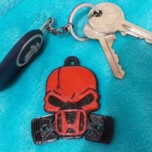 skull keychain fashion slingshot key ring brand accessory etc 3d print model - Mito3D