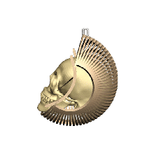 crâne porte clés fauteuil clé bague Douane OS tête Roche métal musique genre art sculpture imprimable 3d print model - Mito3D