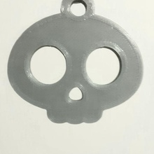cranio portachiavi gadget teschio Halloween spaventoso facile veloce 3d print model - Mito3D