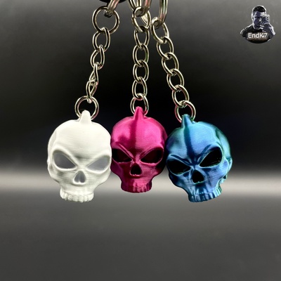 cráneo llavero pendientes calaveras apoyo apoya arte escultura cabeza decoración víspera santos halloweendecor halloween hogareña hogar casa llaveros colgante pendiente arete 3d print model - Mito3D