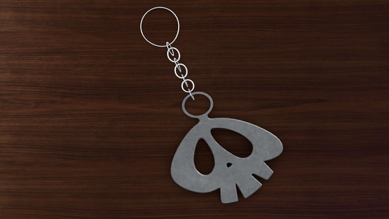 skull keychain 3d printing necklace chain jewerly fasion skulls keychains 3d print model - Mito3D