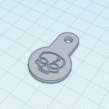 skull keychain cart coin gadget shopping cool 3d print model - Mito3D