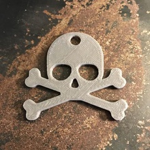 skull keychain art 3d print model - Mito3D