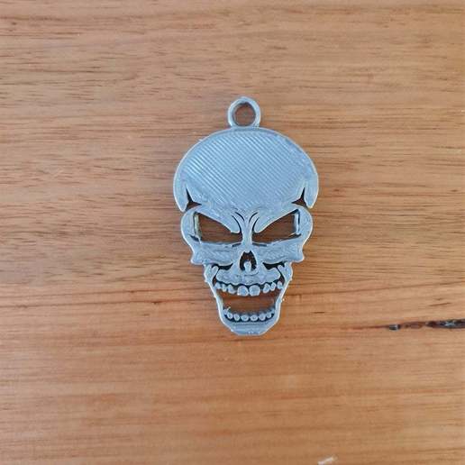 skull keyring jewelry easy fun gift halloween keychain support spooky keychains 3D print model - Mito3D