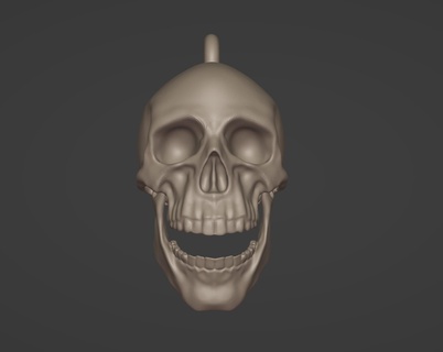 kafatası anahtarlık baş oyuncak mafsallı Yazdır Sanat ürkütücü ölüm karanlık komik Skelleton 3d print model - Mito3D