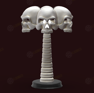 skull lamp 3d print model - Mito3D