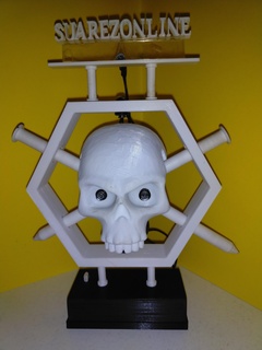 cranio lampada suarezonline lampadexculti luci 3d print model - Mito3D