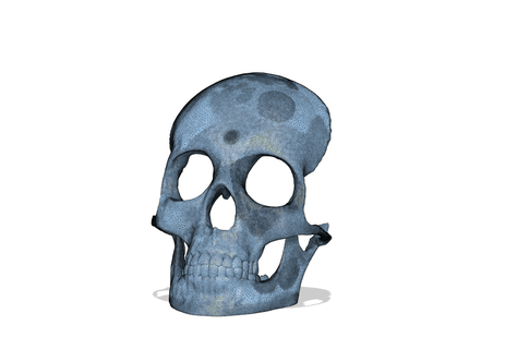 skull mask Art people skeleton 3d print model - Mito3D