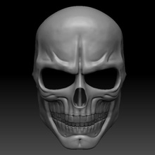 maschera di teschio art cranica cranio la giocattolo halloween il costume 3d print model - Mito3D