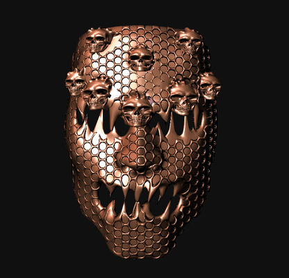 skull mask art cranium 3d print model - Mito3D