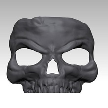 cráneo máscara de la cara del mal 1 varios misterio bóveda craneal alta poli reaper grim el desgaste muertos muerte 3d print model - Mito3D