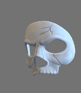 skull mask halloween 3d print model - Mito3D