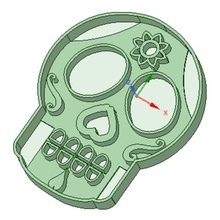 skull mexican calavera mexicana cookie cutter gadget 3d print model - Mito3D