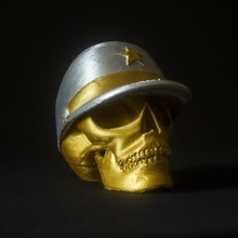 skull military cap home dead stl 3d print model - Mito3D