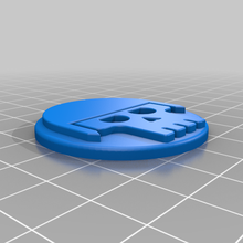 skull military token 3d print model - Mito3D