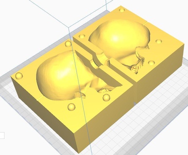 kafatası kalıp mumlar mum kendin yap Sanat skul pla 3d print model - Mito3D