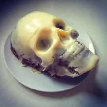 cranio stampo strumento di concreto budino il dessert candela la cottura in forno torta skullmold formazione muffa 3d print model - Mito3D