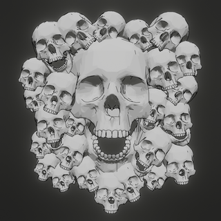skull ornament skulls halloween 3d print model - Mito3D