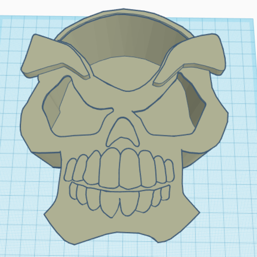 cranio matita titolare supporto gadget desktop 3D print model - Mito3D